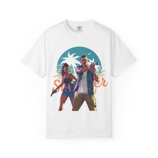 Retro Summer Vibe T-Shirt, Vacation Tee, Beach Day Shirt, Fun Summer Apparel, Unisex Graphic Tee, Gift for Him or Her