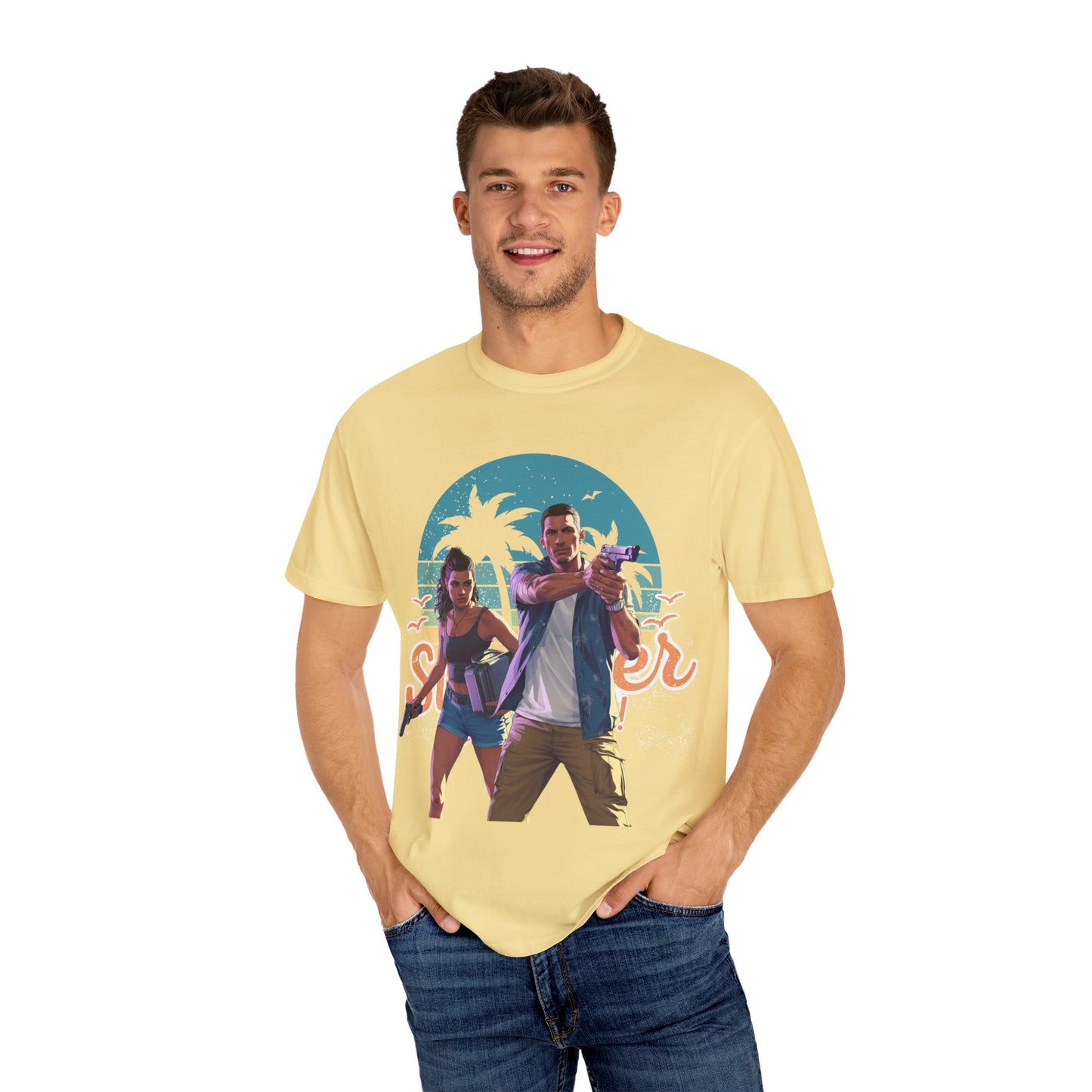 Retro Summer Vibe T-Shirt, Vacation Tee, Beach Day Shirt, Fun Summer Apparel, Unisex Graphic Tee, Gift for Him or Her
