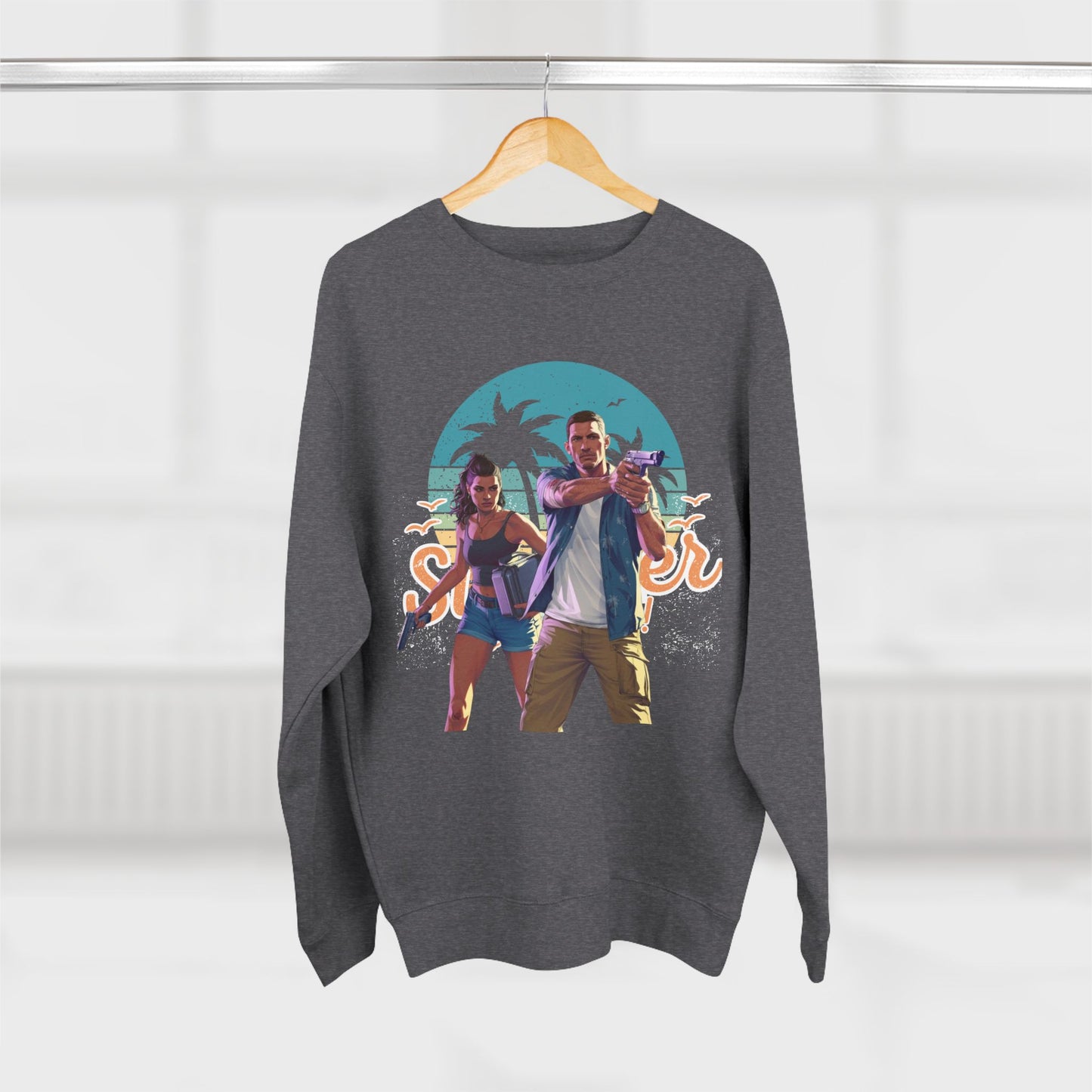 Tropical Vibes Sweatshirt - Summer Adventure Crewneck, Beachwear, Gift for Him/Her, Vacation Essentials, Casual Style, Graphic Apparel