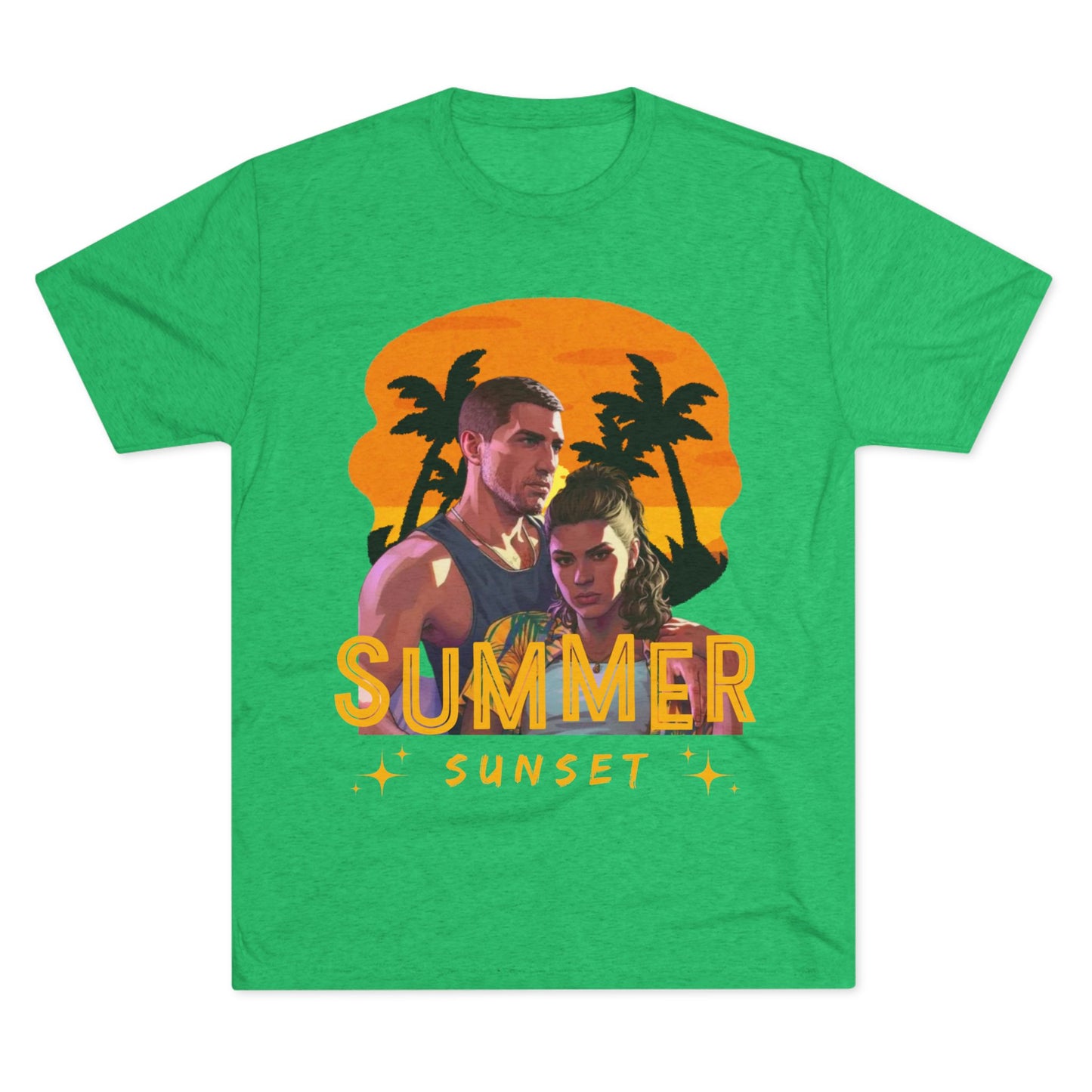 Summer Sunset Unisex Tee - Vintage Beach Vibe, Perfect for Vacation, Warm Weather, Casual Wear, Fun in the Sun, A Gift for Beach Lovers