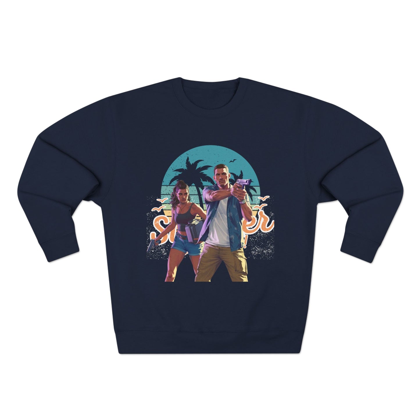 Tropical Vibes Sweatshirt - Summer Adventure Crewneck, Beachwear, Gift for Him/Her, Vacation Essentials, Casual Style, Graphic Apparel
