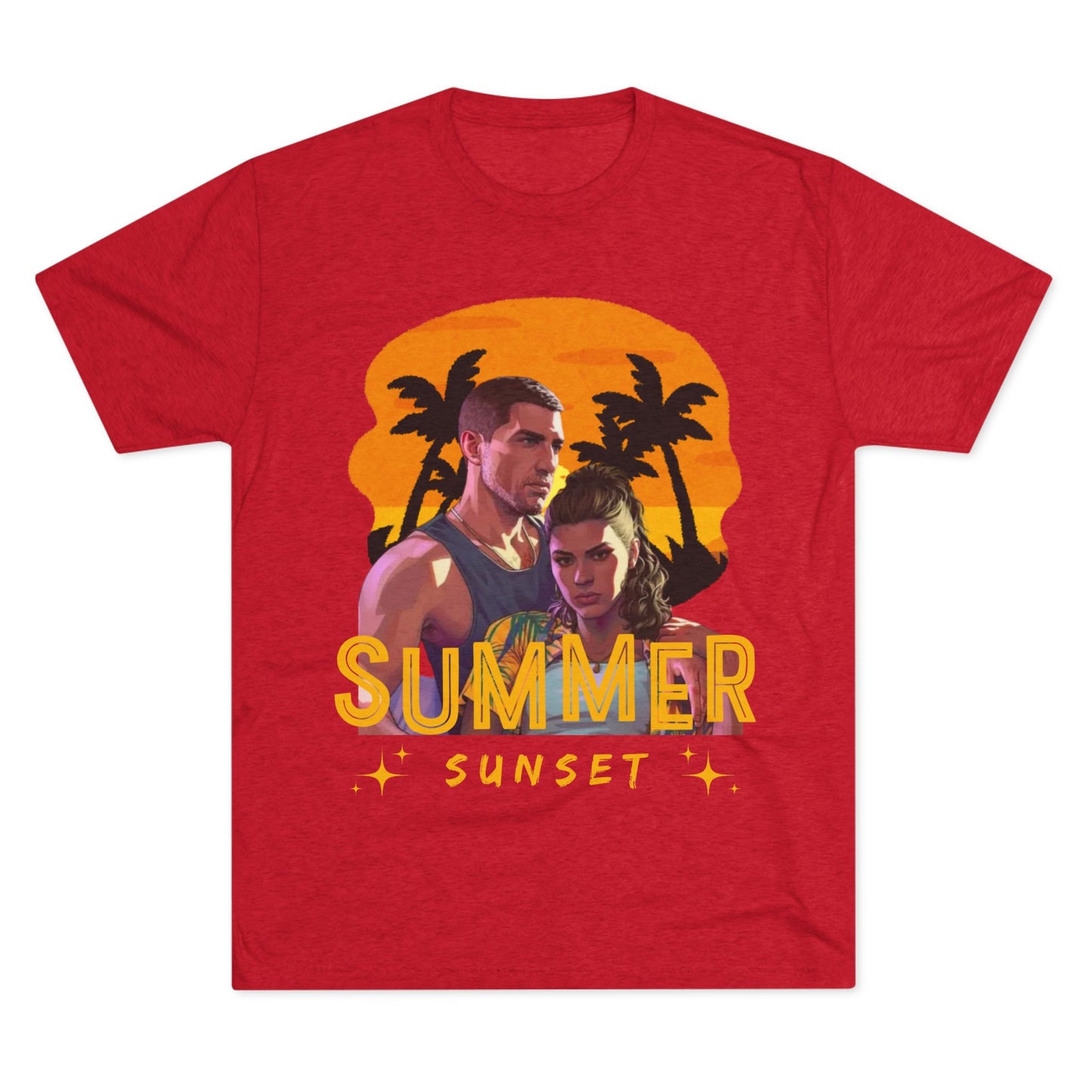 Summer Sunset Unisex Tee - Vintage Beach Vibe, Perfect for Vacation, Warm Weather, Casual Wear, Fun in the Sun, A Gift for Beach Lovers