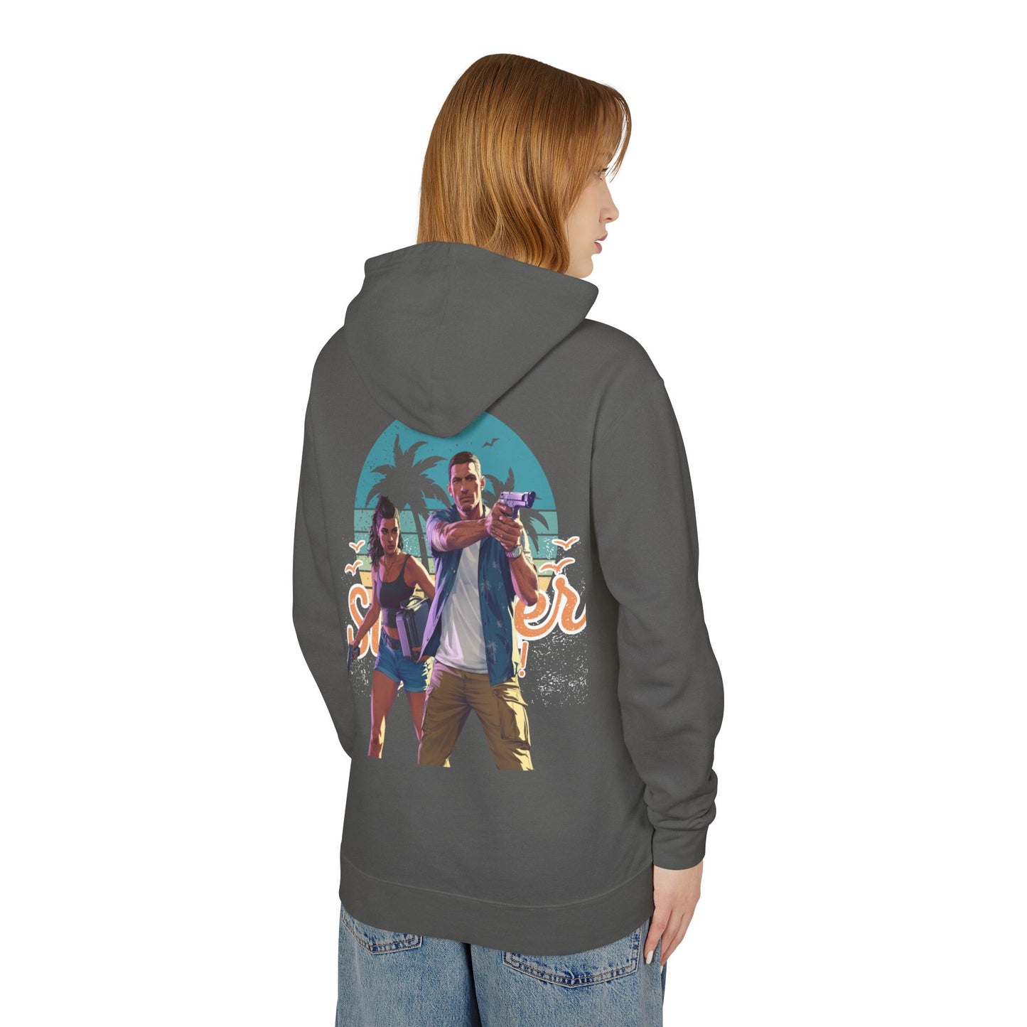 Summer Vibes Hooded Sweatshirt - Unisex, Beachwear, Graphic Hoodie, Casual Apparel, Vacation Style