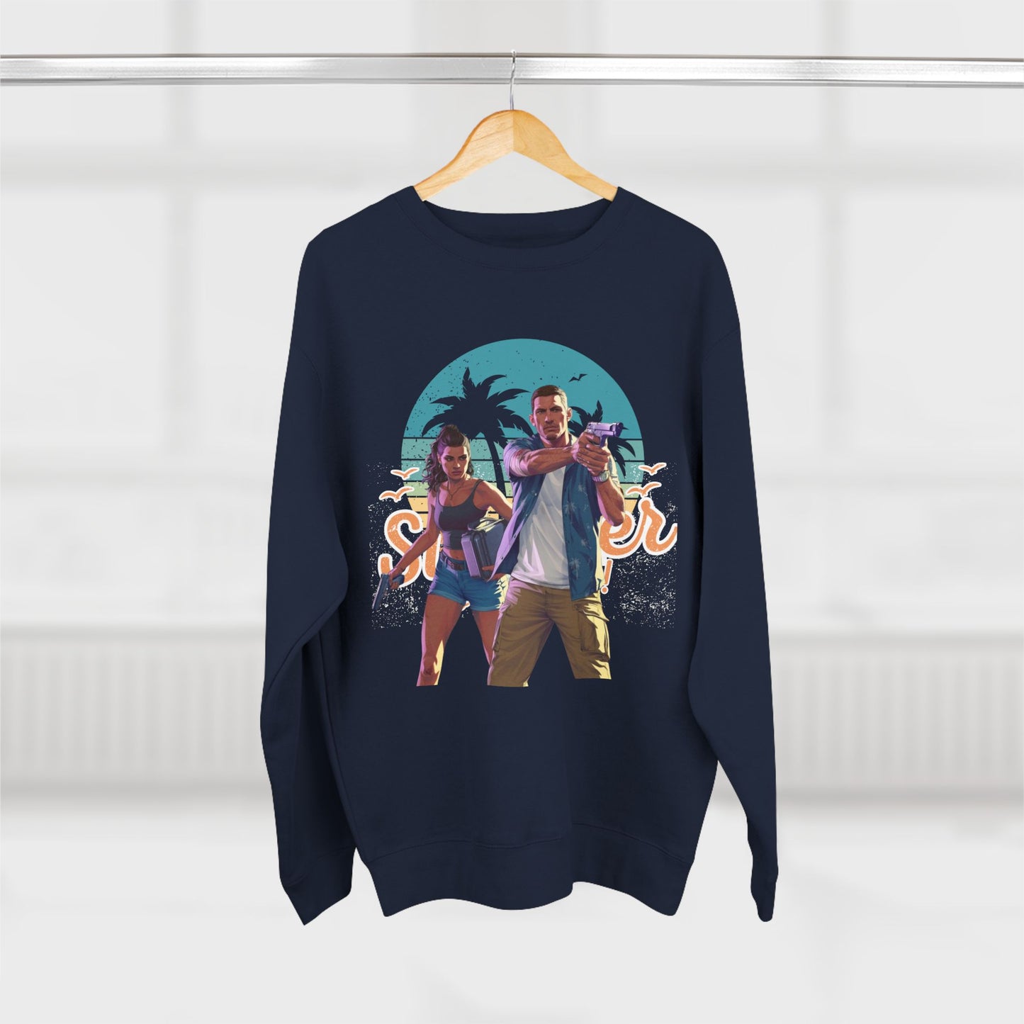 Tropical Vibes Sweatshirt - Summer Adventure Crewneck, Beachwear, Gift for Him/Her, Vacation Essentials, Casual Style, Graphic Apparel