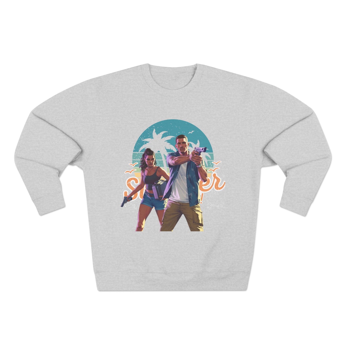 Tropical Vibes Sweatshirt - Summer Adventure Crewneck, Beachwear, Gift for Him/Her, Vacation Essentials, Casual Style, Graphic Apparel
