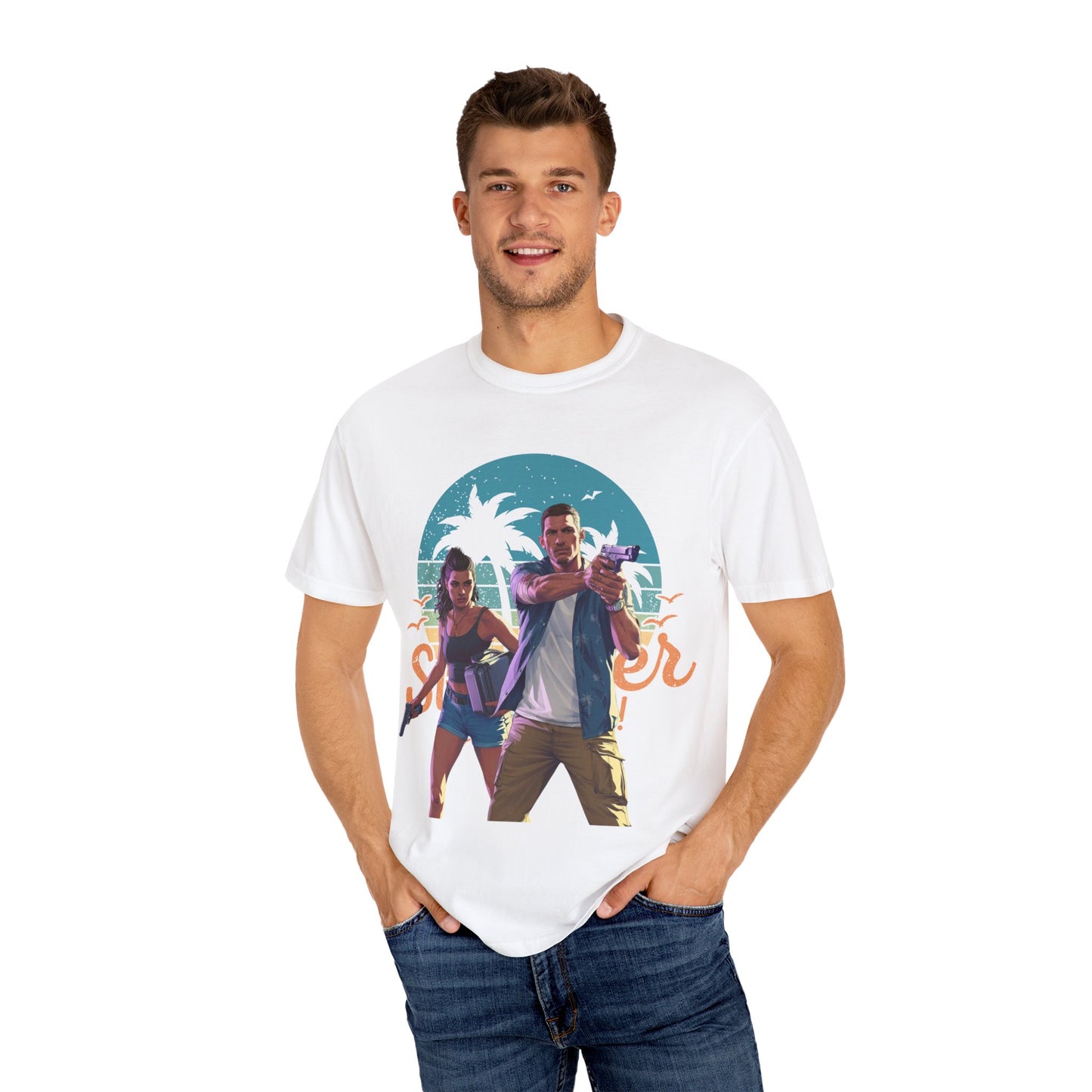 Retro Summer Vibe T-Shirt, Vacation Tee, Beach Day Shirt, Fun Summer Apparel, Unisex Graphic Tee, Gift for Him or Her