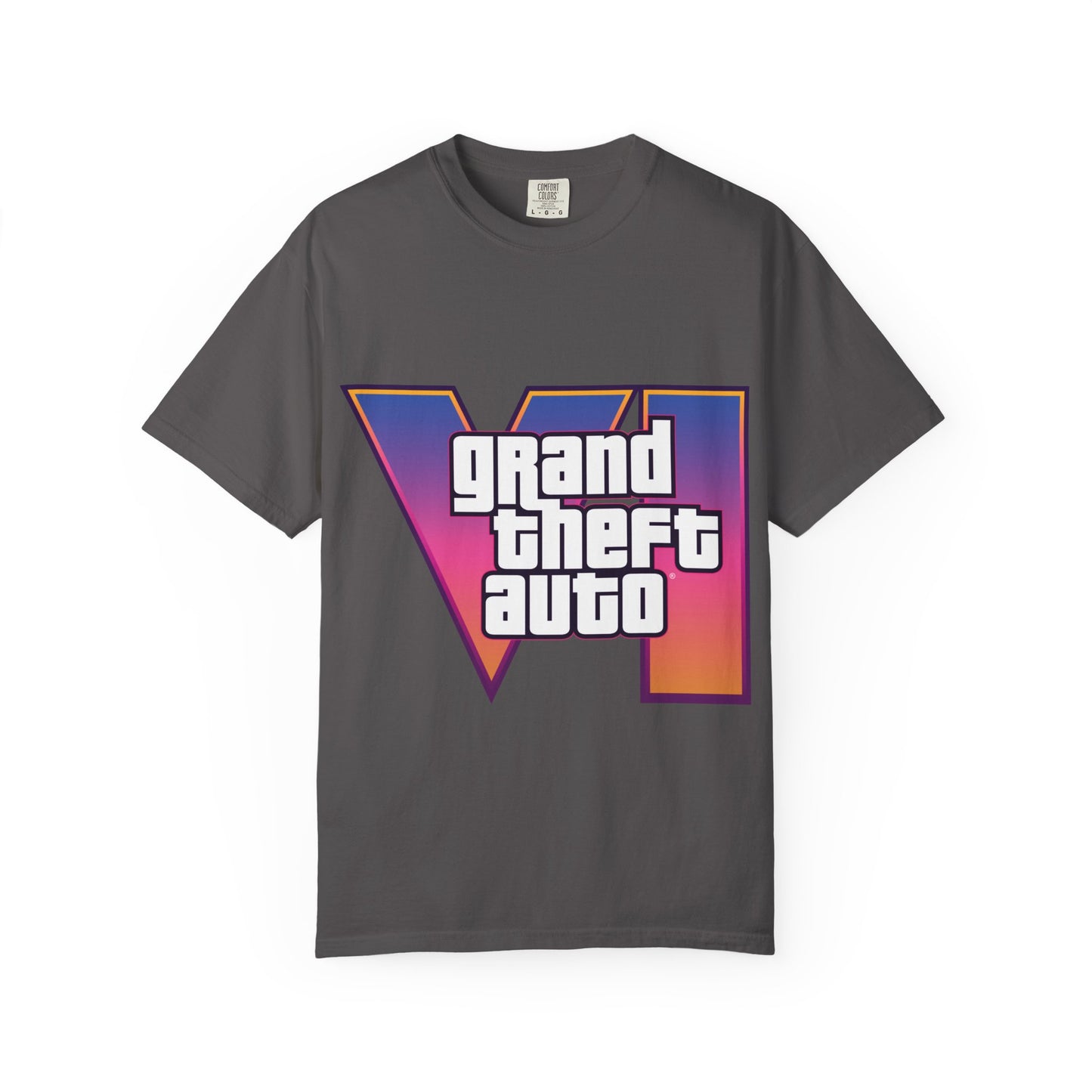 Grand Theft Auto VI Unisex Garment-Dyed T-Shirt, Gaming Tee, Retro Apparel, Casual Wear, Gift for Gamers, Streetwear