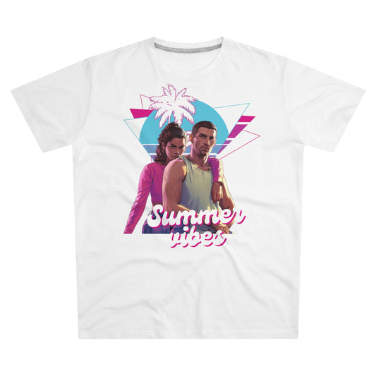 Men's Summer Vibes Tee – Retro Beachwear, Unisex Graphic Shirt, Casual Summer Outfit, Vacation Essentials, Trendy Retro Fashion
