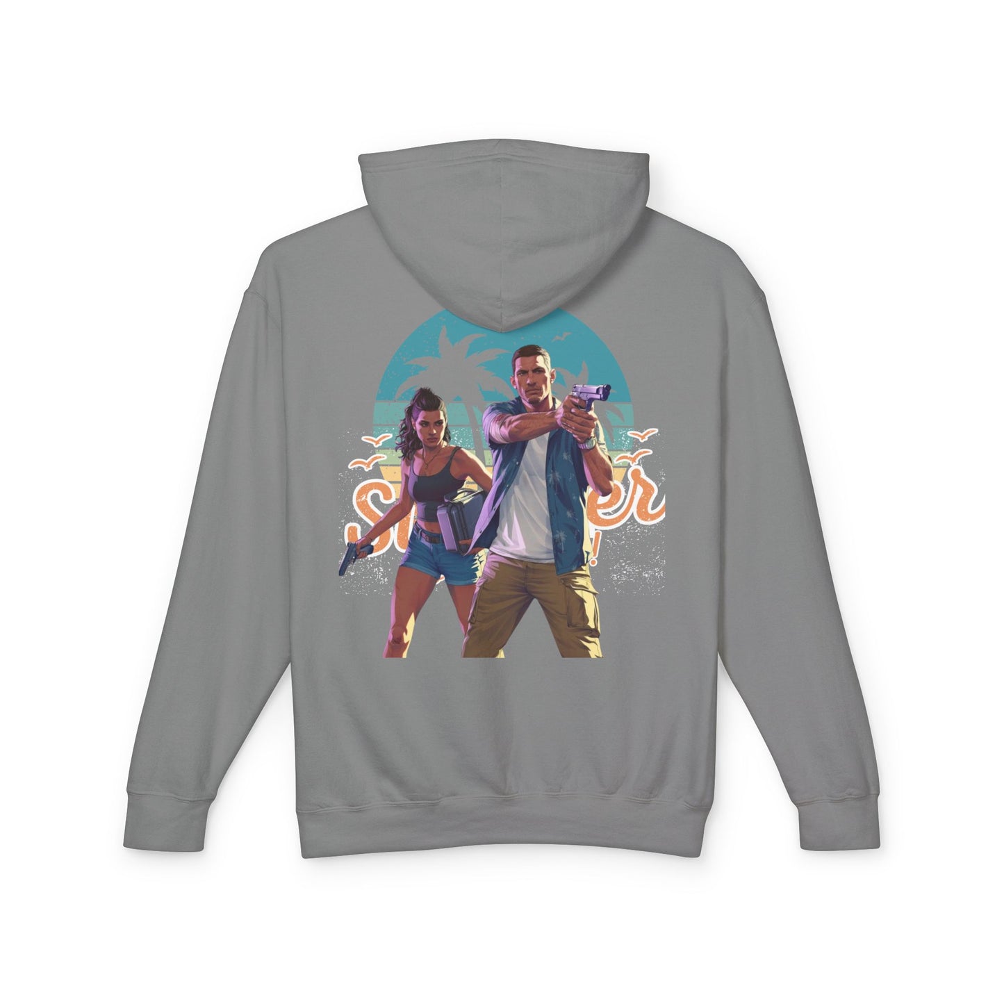 Summer Vibes Hooded Sweatshirt - Unisex, Beachwear, Graphic Hoodie, Casual Apparel, Vacation Style