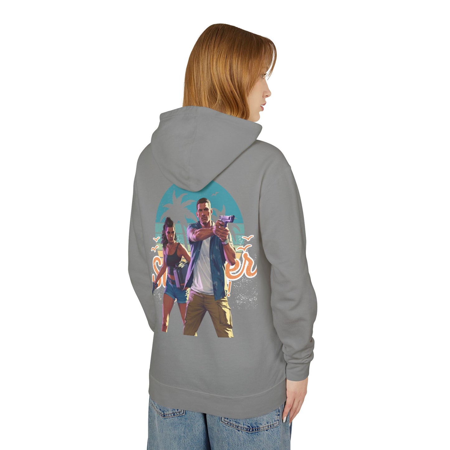 Summer Vibes Hooded Sweatshirt - Unisex, Beachwear, Graphic Hoodie, Casual Apparel, Vacation Style
