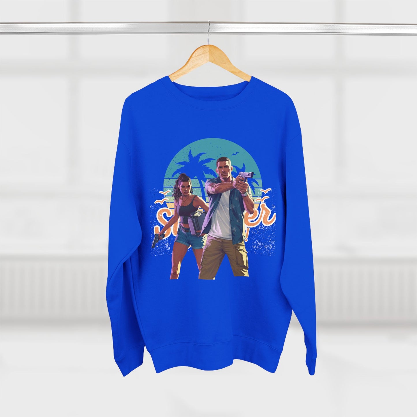 Tropical Vibes Sweatshirt - Summer Adventure Crewneck, Beachwear, Gift for Him/Her, Vacation Essentials, Casual Style, Graphic Apparel