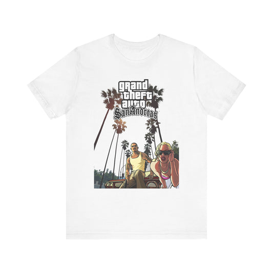 Grand Theft Auto Inspired Unisex Tee, Gamer Gift, Video Game T-Shirt, Casual Style, Graphic Tee, Fun Summer Top