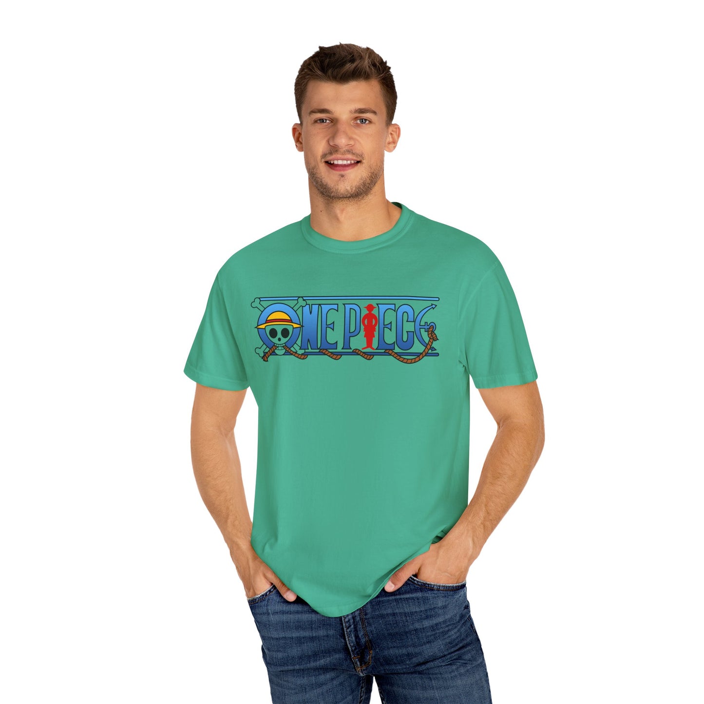 One Piece Unisex Garment-Dyed T-shirt | Anime Fan Tee, Gift for Otaku, Casual Wear, Comfortable Top, Unique Graphic Shirt