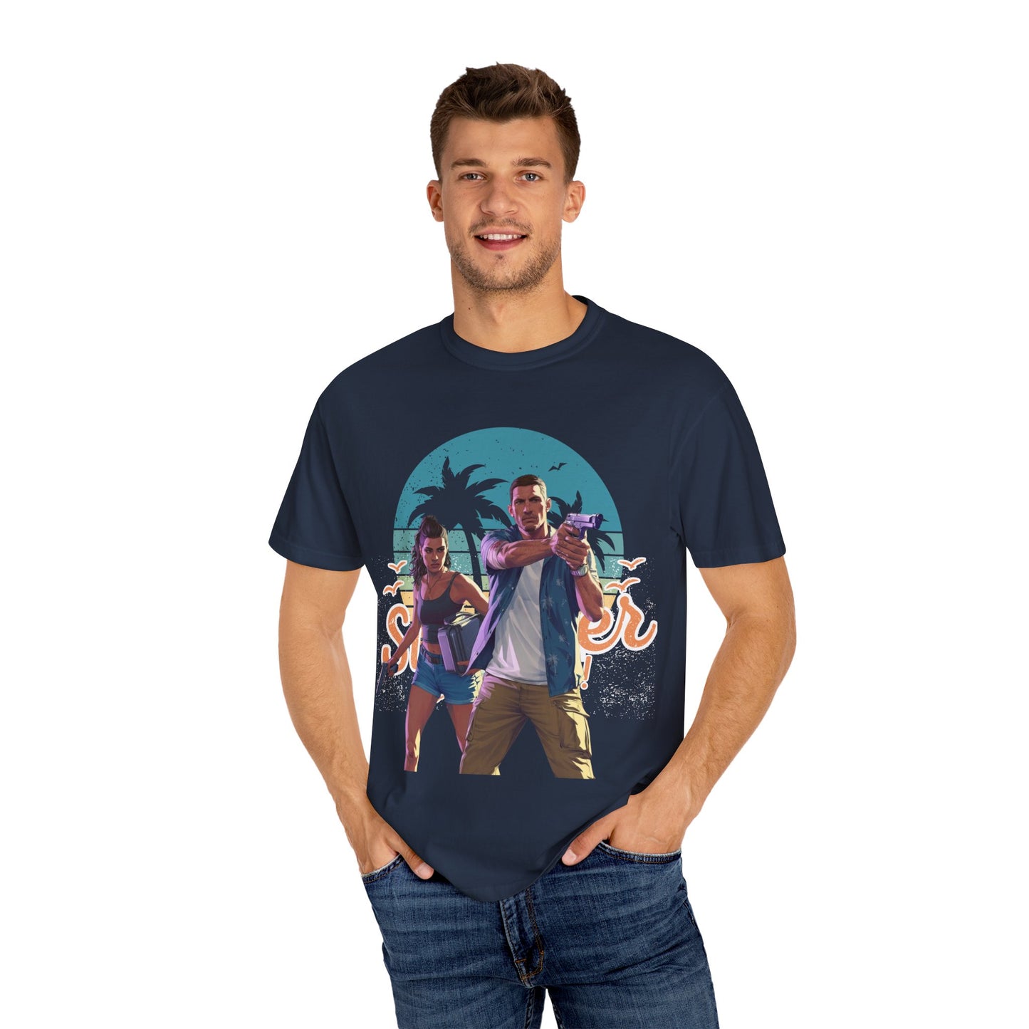 Retro Summer Vibe T-Shirt, Vacation Tee, Beach Day Shirt, Fun Summer Apparel, Unisex Graphic Tee, Gift for Him or Her