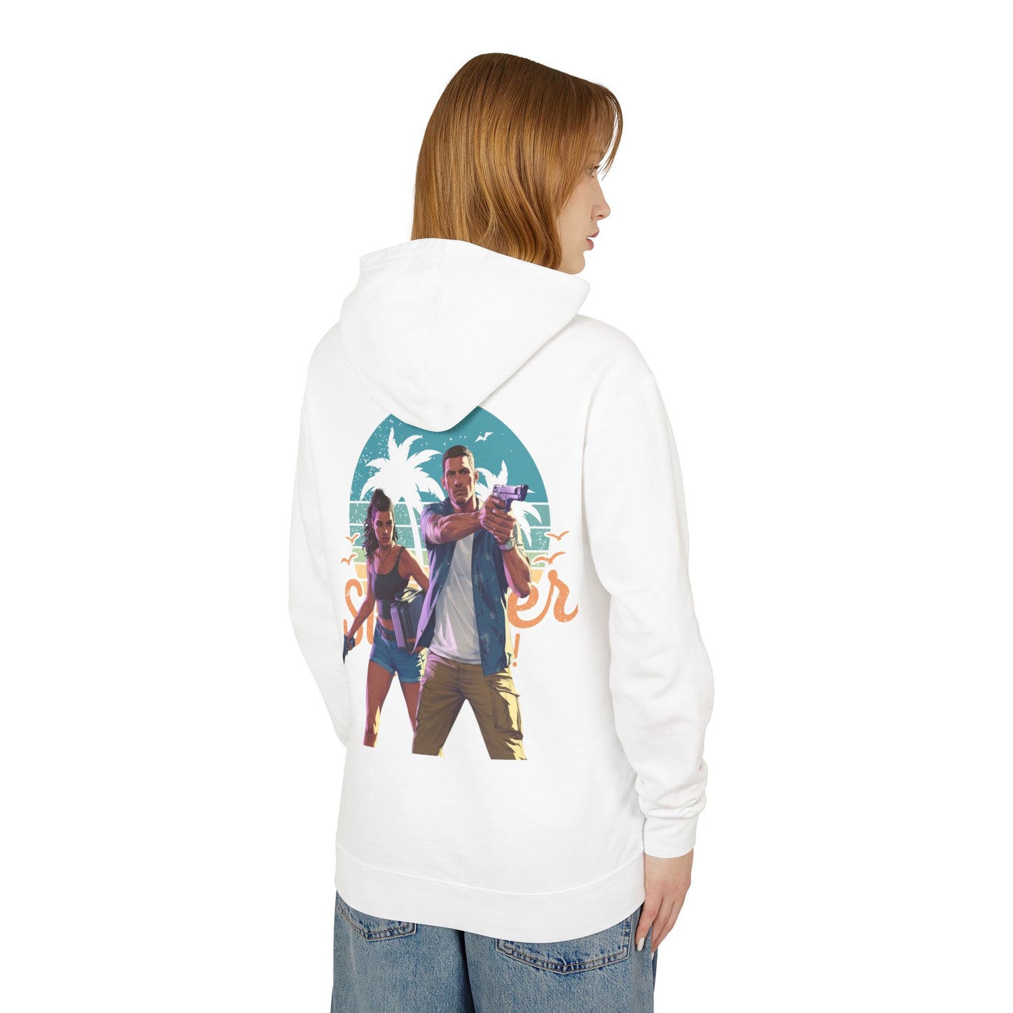 Summer Vibes Hooded Sweatshirt - Unisex, Beachwear, Graphic Hoodie, Casual Apparel, Vacation Style