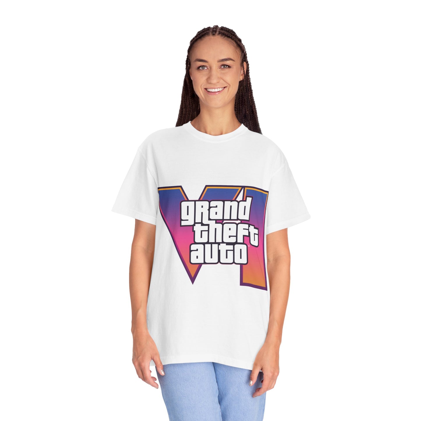 Grand Theft Auto VI Unisex Garment-Dyed T-Shirt, Gaming Tee, Retro Apparel, Casual Wear, Gift for Gamers, Streetwear
