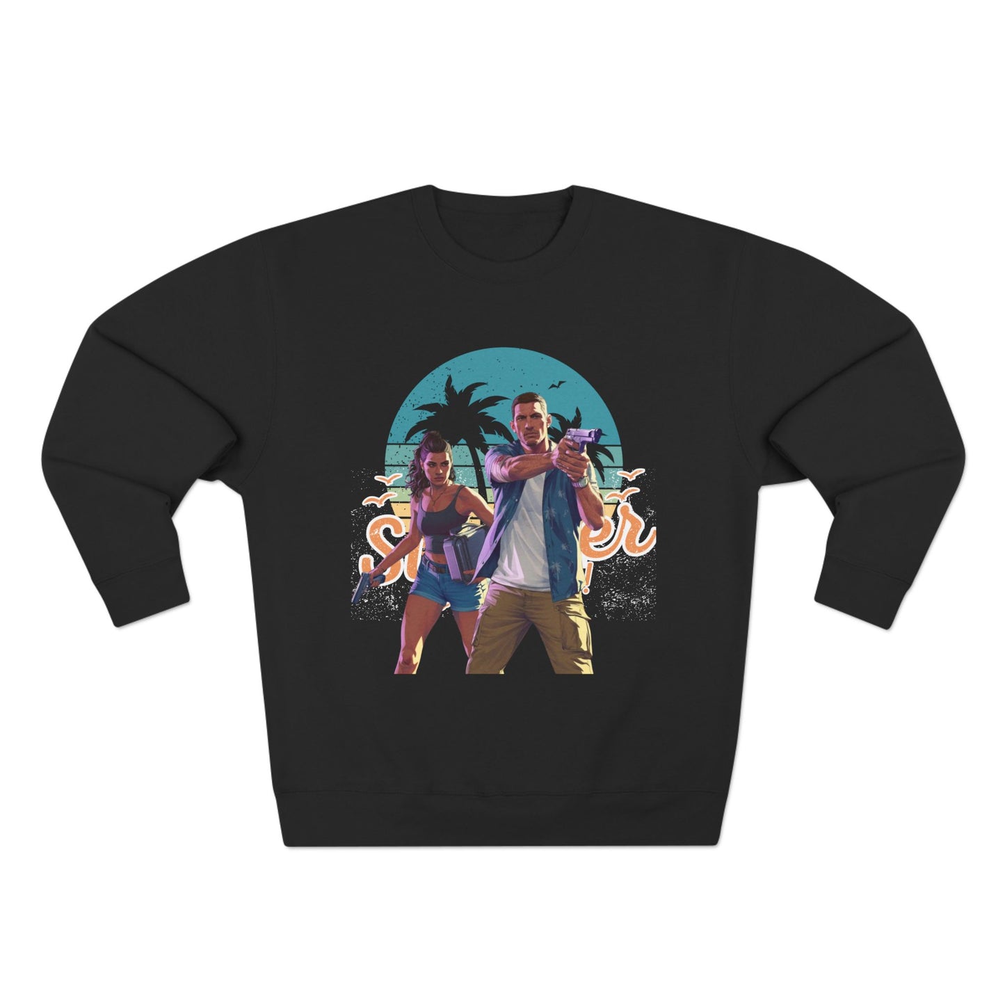 Tropical Vibes Sweatshirt - Summer Adventure Crewneck, Beachwear, Gift for Him/Her, Vacation Essentials, Casual Style, Graphic Apparel