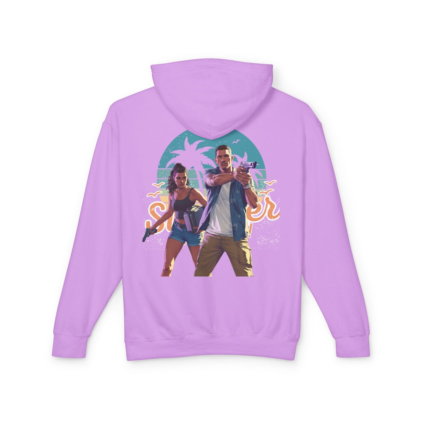 Summer Vibes Hooded Sweatshirt - Unisex, Beachwear, Graphic Hoodie, Casual Apparel, Vacation Style