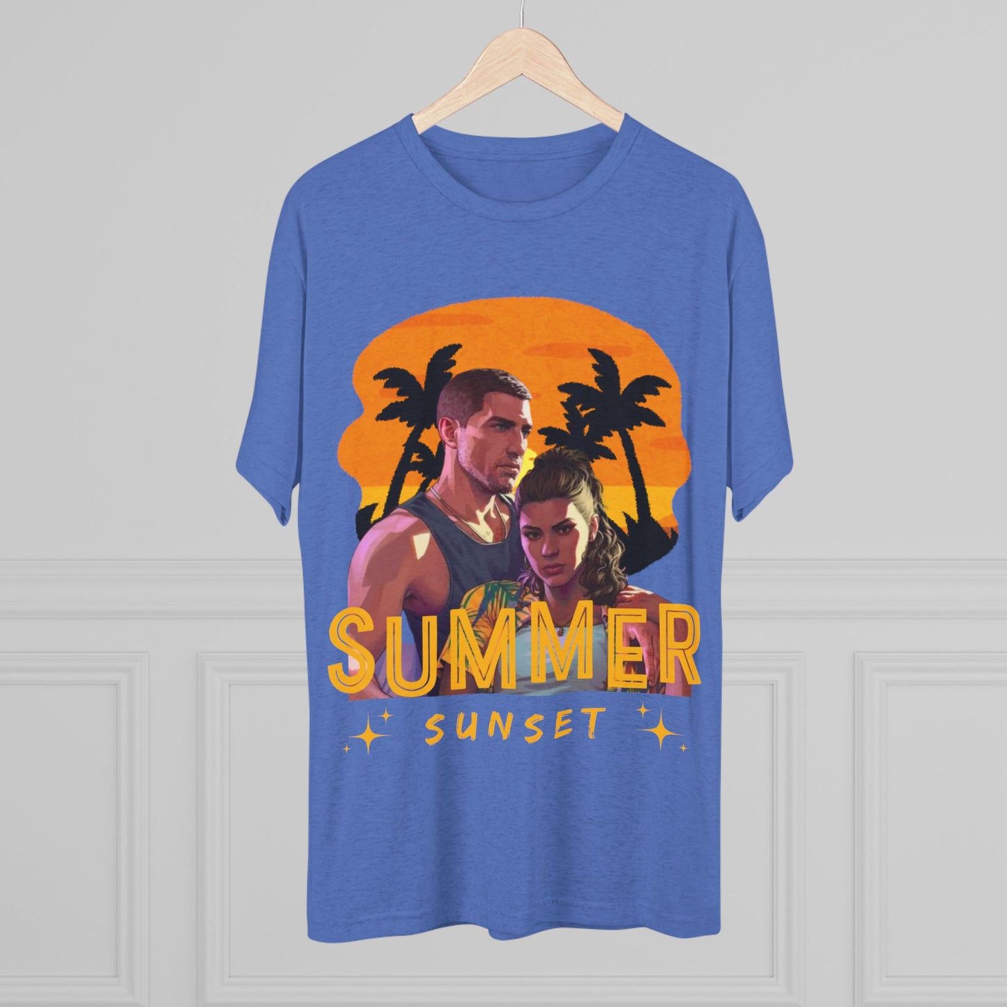 Summer Sunset Unisex Tee - Vintage Beach Vibe, Perfect for Vacation, Warm Weather, Casual Wear, Fun in the Sun, A Gift for Beach Lovers