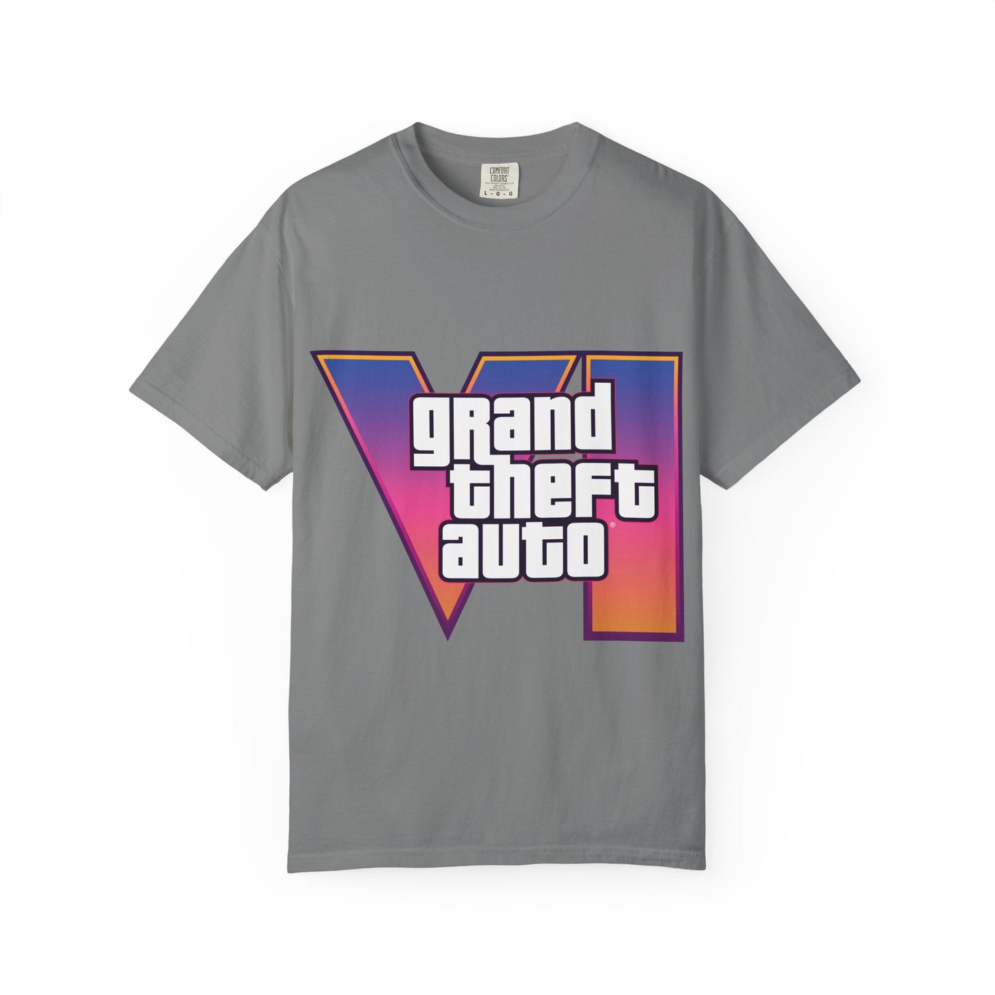 Grand Theft Auto VI Unisex Garment-Dyed T-Shirt, Gaming Tee, Retro Apparel, Casual Wear, Gift for Gamers, Streetwear
