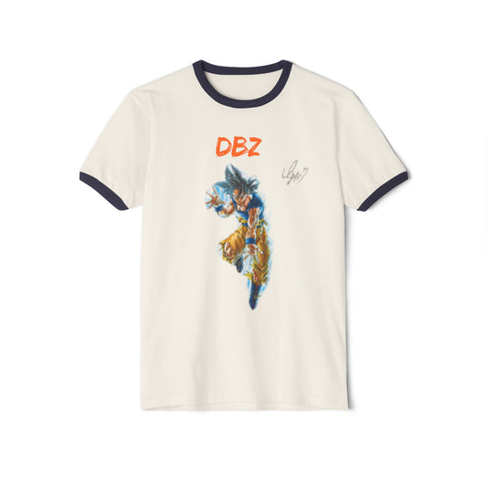 DBZ Unisex Cotton Ringer T-Shirt - Lightweight Anime Tee for Fans, Gift for Birthdays, Casual Wear, Conventions, and More