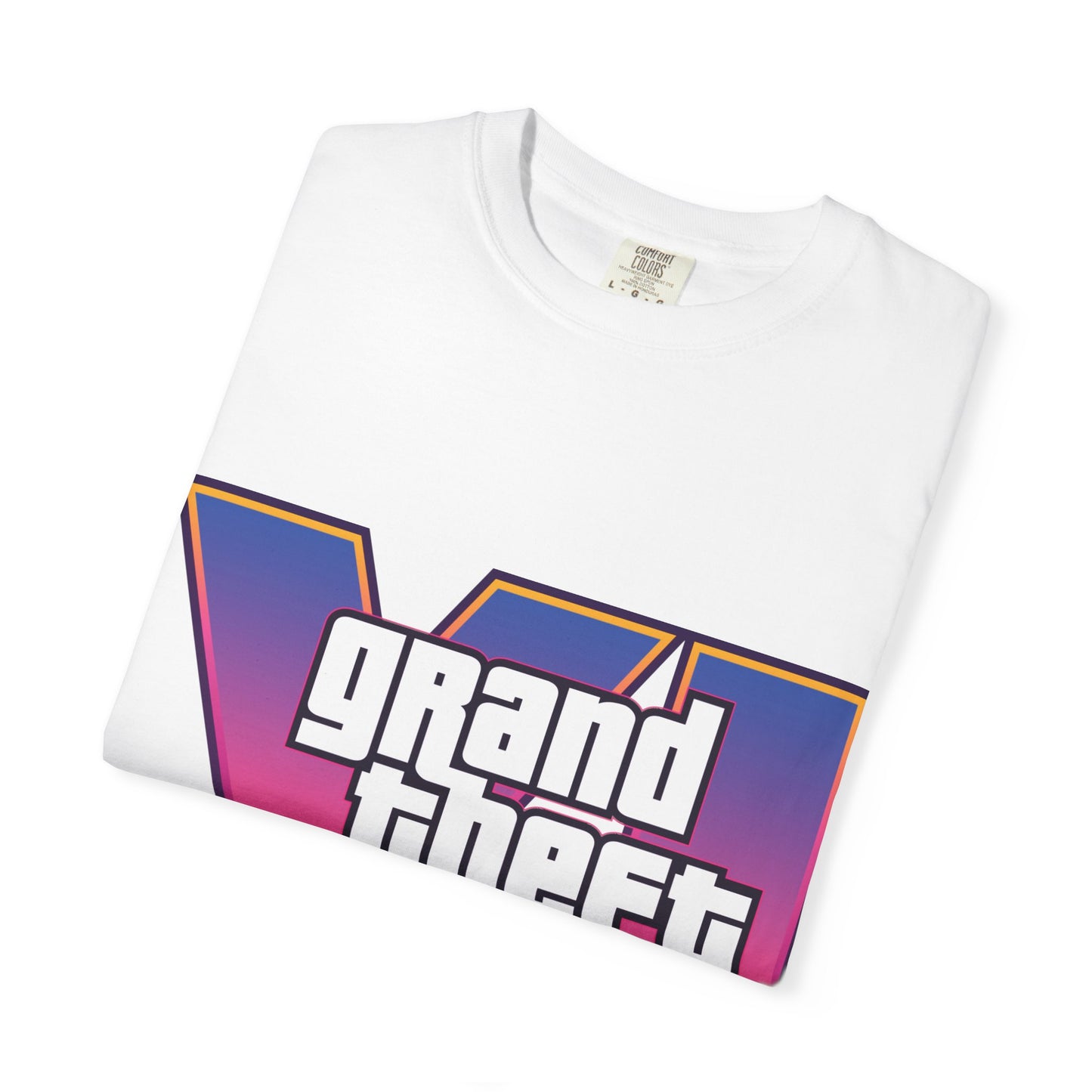 Grand Theft Auto VI Unisex Garment-Dyed T-Shirt, Gaming Tee, Retro Apparel, Casual Wear, Gift for Gamers, Streetwear