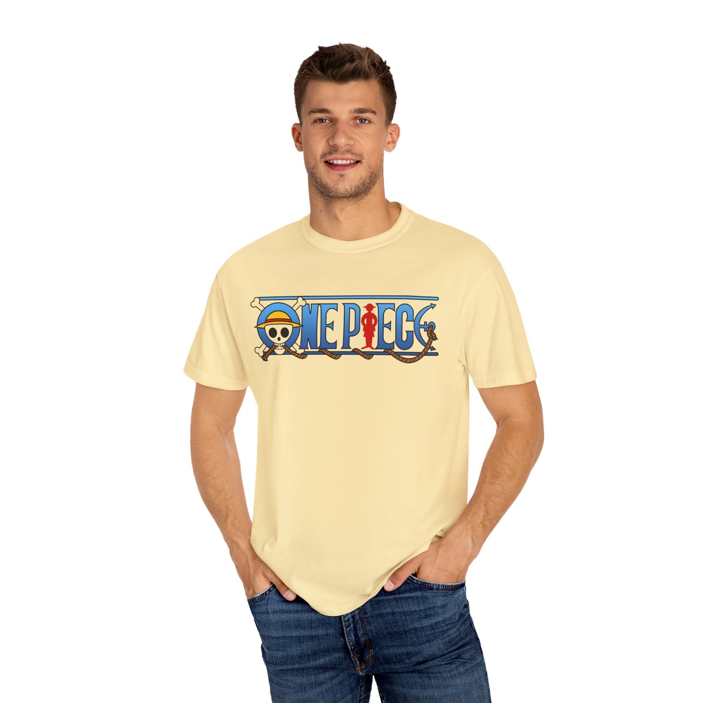 One Piece Unisex Garment-Dyed T-shirt | Anime Fan Tee, Gift for Otaku, Casual Wear, Comfortable Top, Unique Graphic Shirt