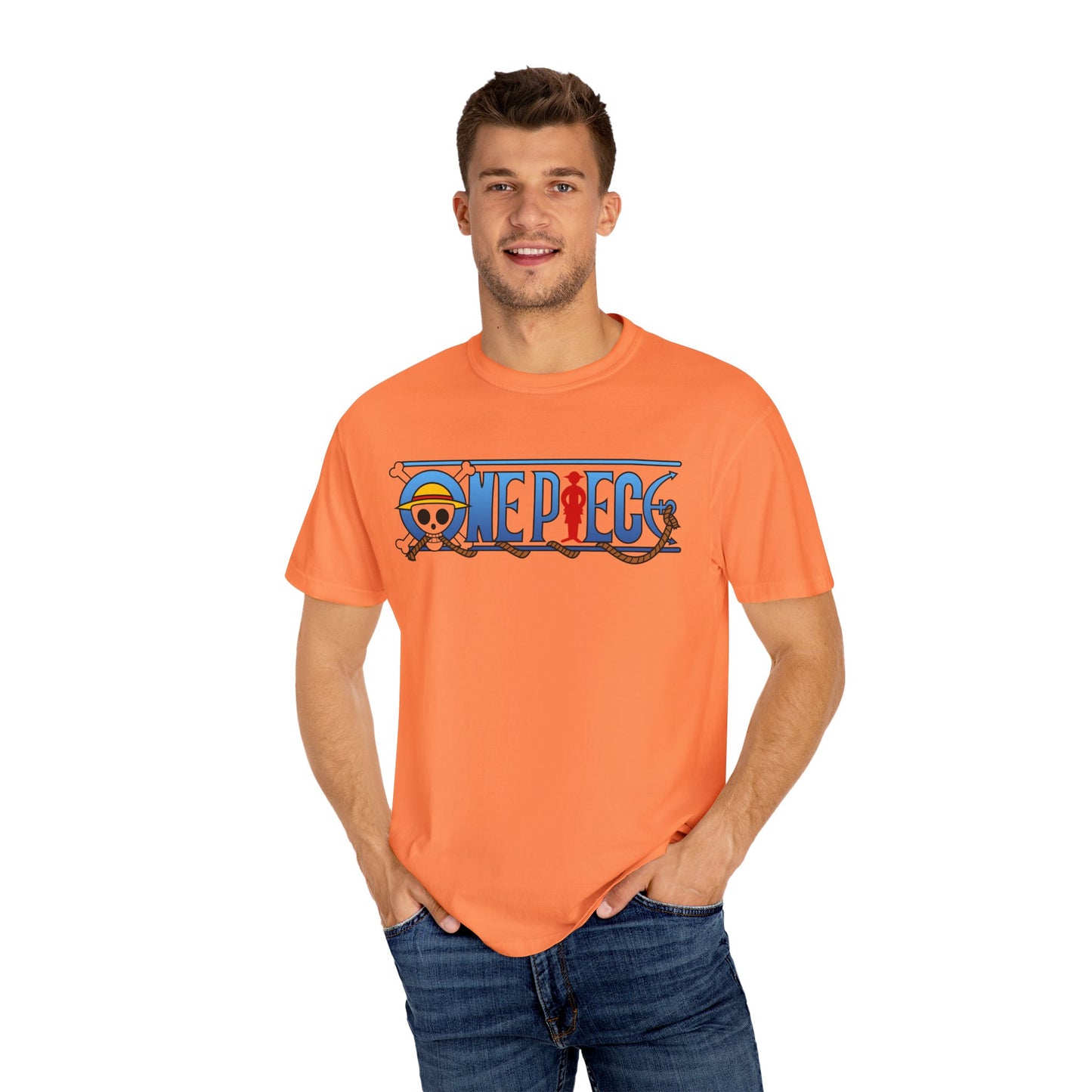 One Piece Unisex Garment-Dyed T-shirt | Anime Fan Tee, Gift for Otaku, Casual Wear, Comfortable Top, Unique Graphic Shirt