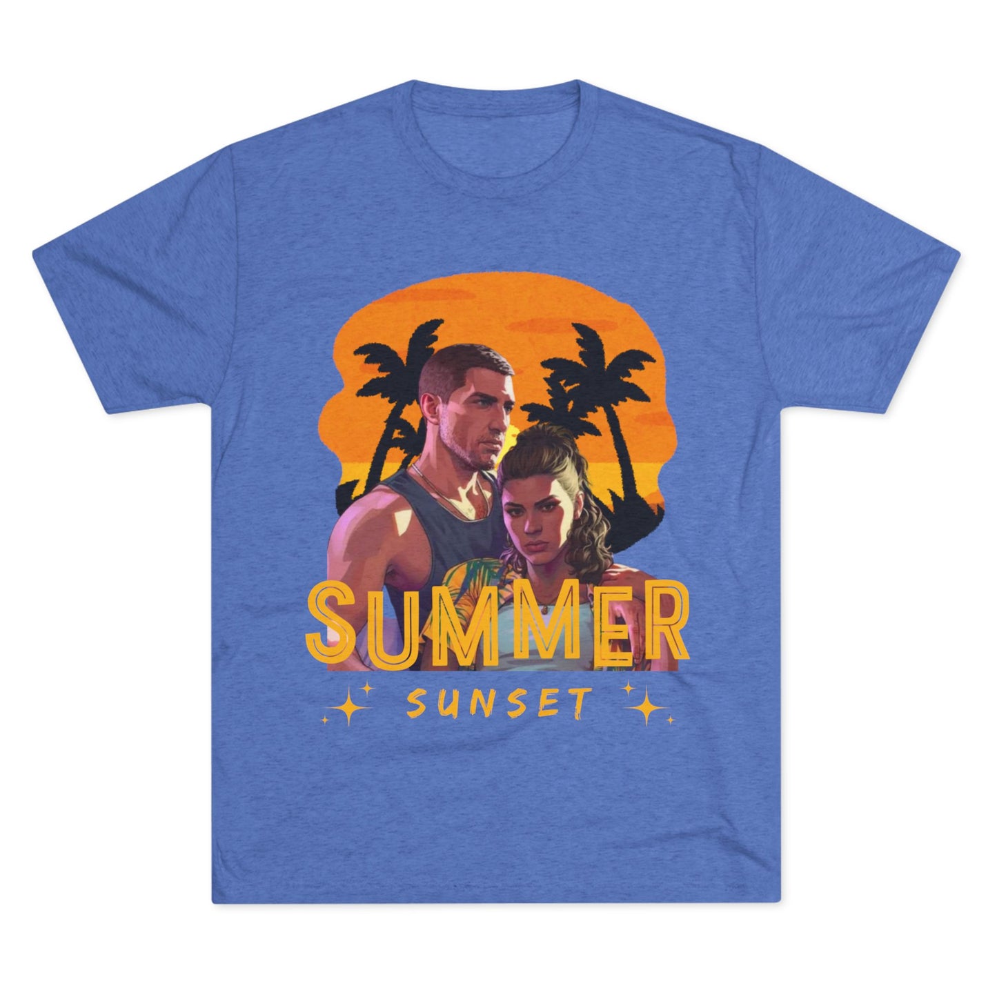 Summer Sunset Unisex Tee - Vintage Beach Vibe, Perfect for Vacation, Warm Weather, Casual Wear, Fun in the Sun, A Gift for Beach Lovers