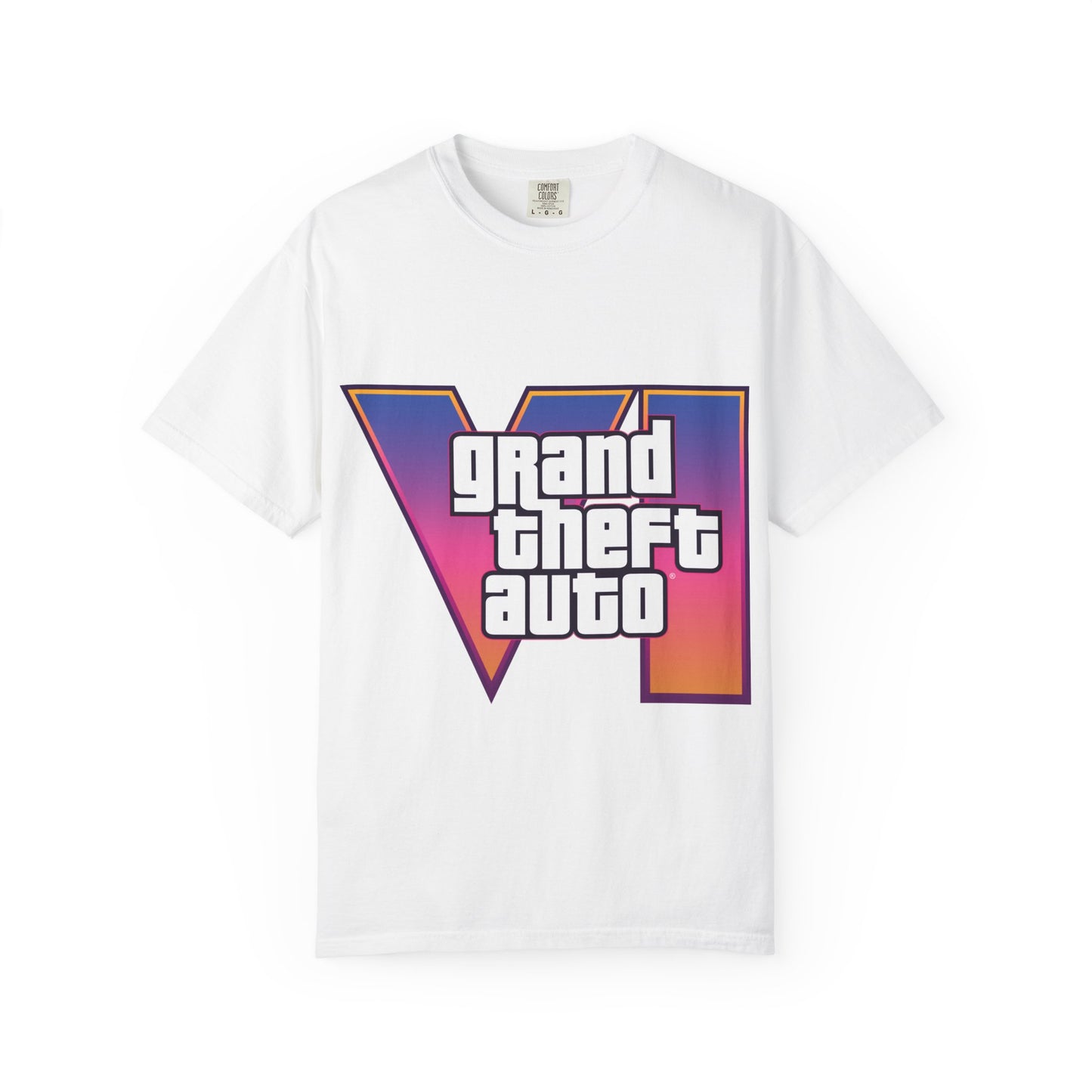 Grand Theft Auto VI Unisex Garment-Dyed T-Shirt, Gaming Tee, Retro Apparel, Casual Wear, Gift for Gamers, Streetwear
