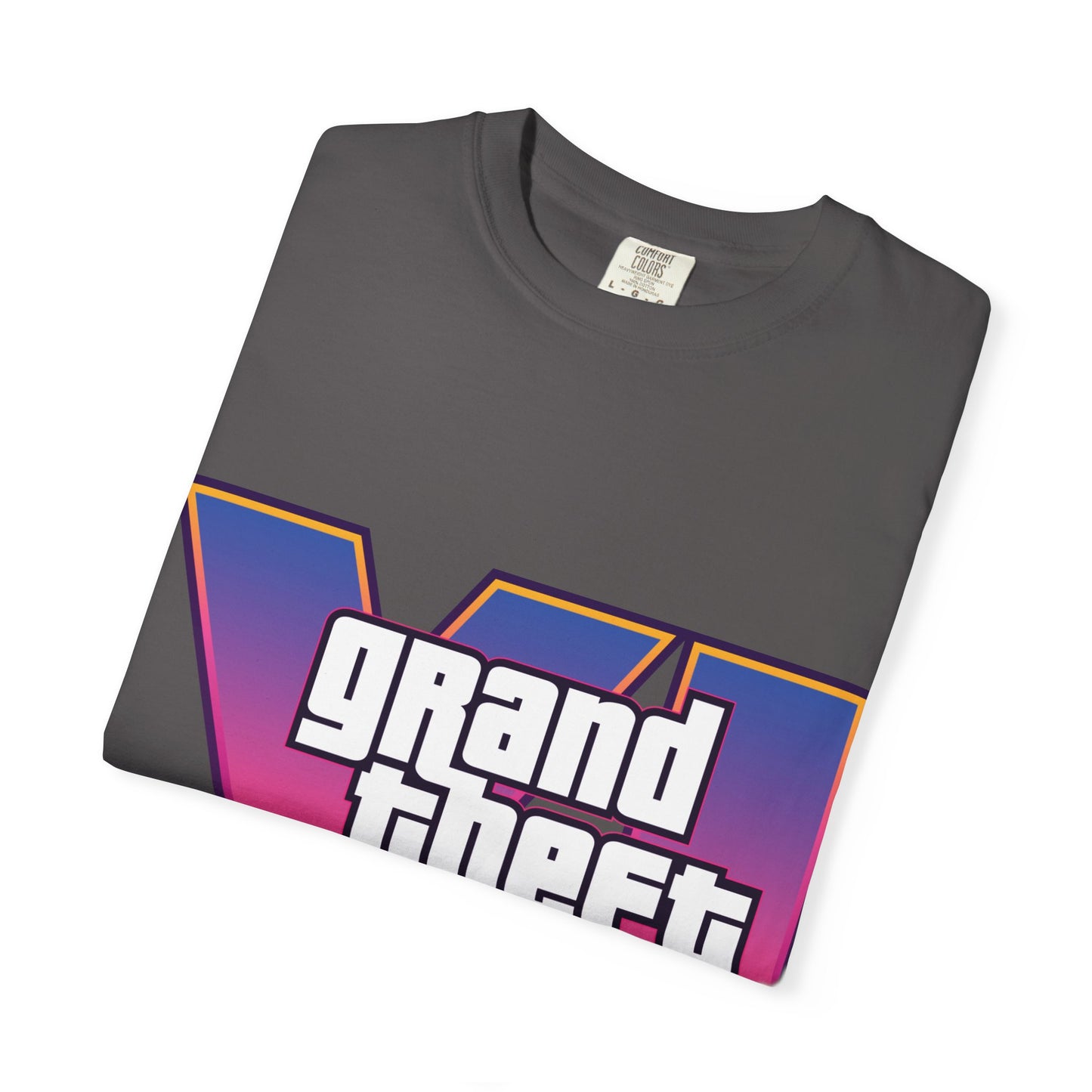Grand Theft Auto VI Unisex Garment-Dyed T-Shirt, Gaming Tee, Retro Apparel, Casual Wear, Gift for Gamers, Streetwear