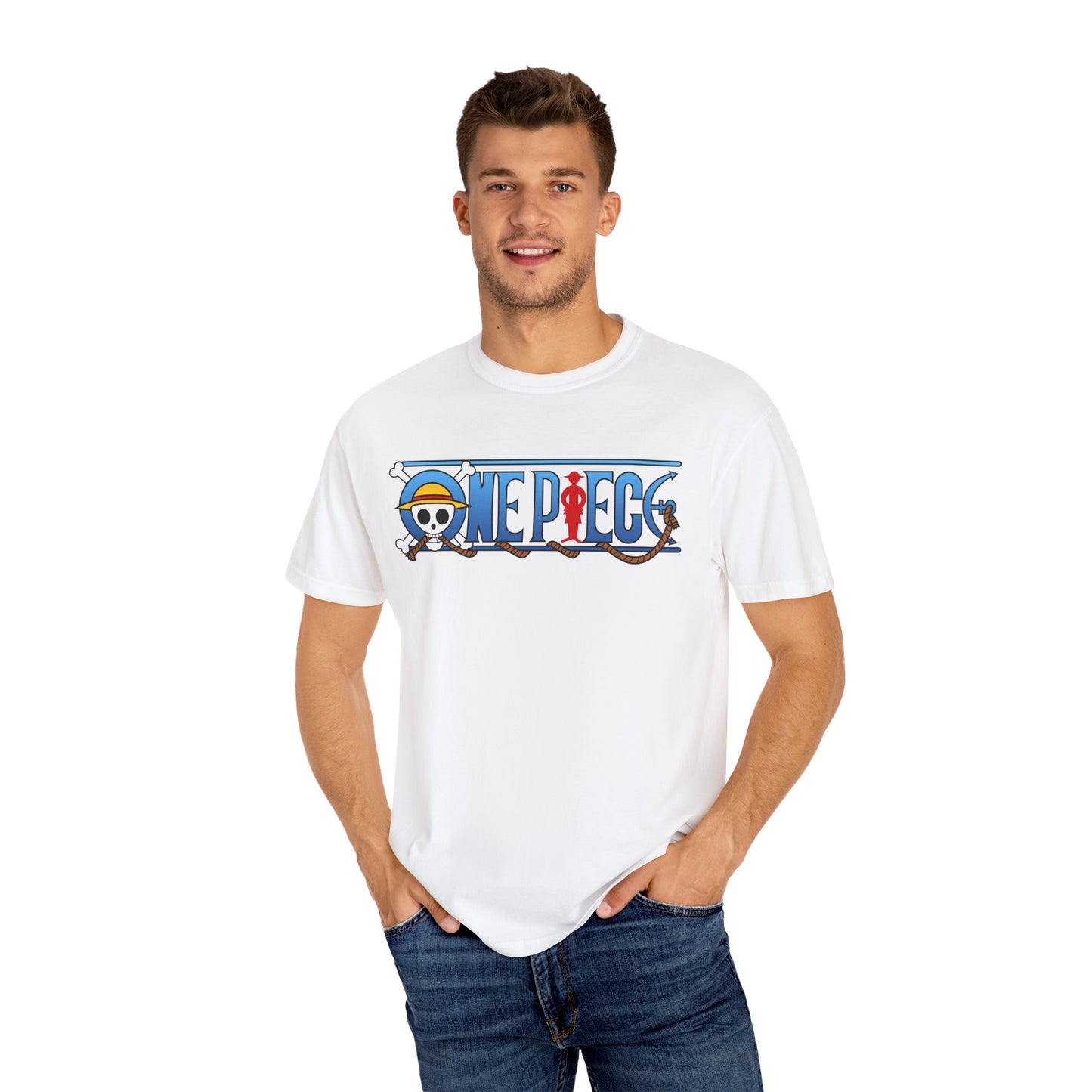 One Piece Unisex Garment-Dyed T-shirt | Anime Fan Tee, Gift for Otaku, Casual Wear, Comfortable Top, Unique Graphic Shirt
