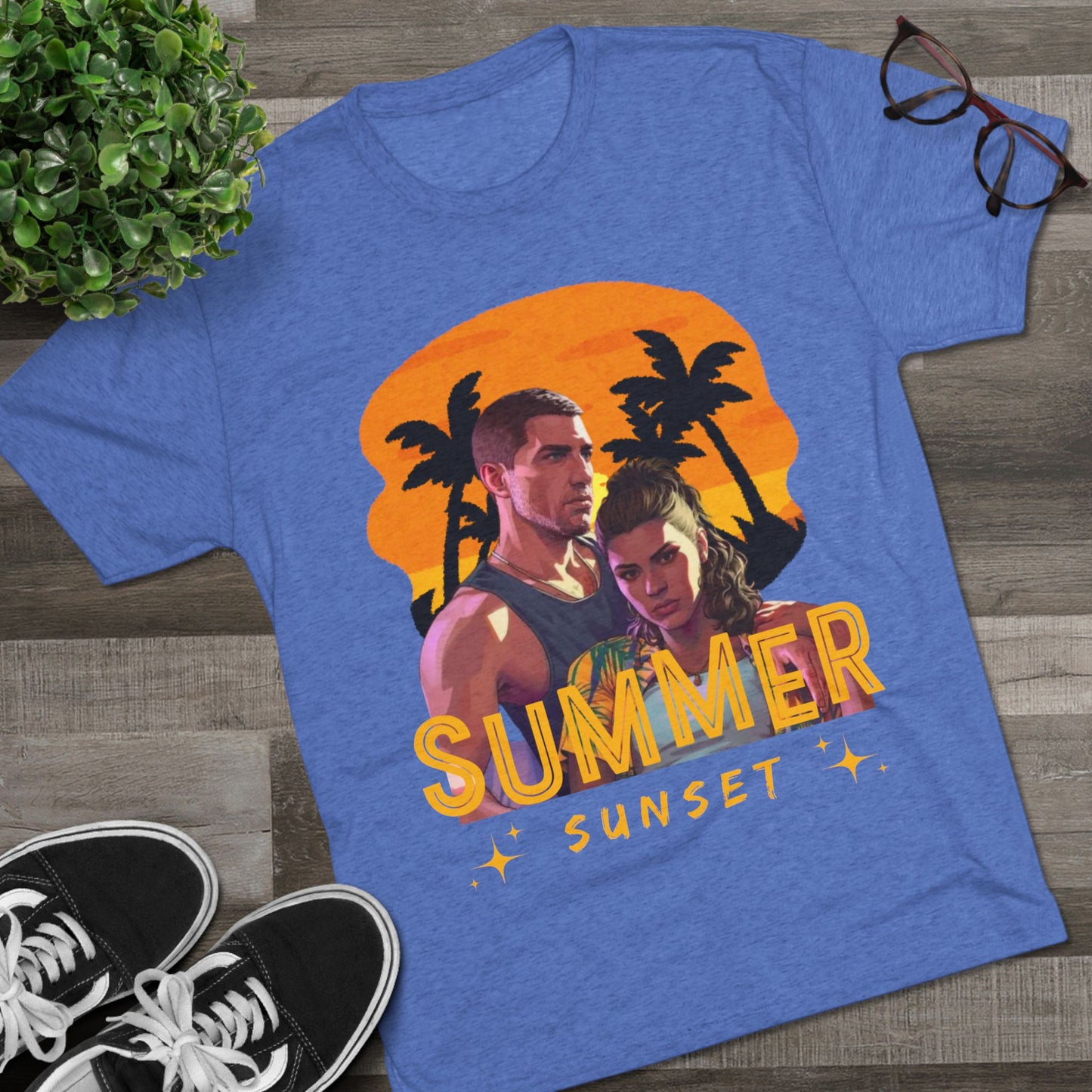 Summer Sunset Unisex Tee - Vintage Beach Vibe, Perfect for Vacation, Warm Weather, Casual Wear, Fun in the Sun, A Gift for Beach Lovers