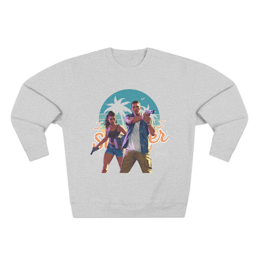Tropical Vibes Sweatshirt - Summer Adventure Crewneck, Beachwear, Gift for Him/Her, Vacation Essentials, Casual Style, Graphic Apparel