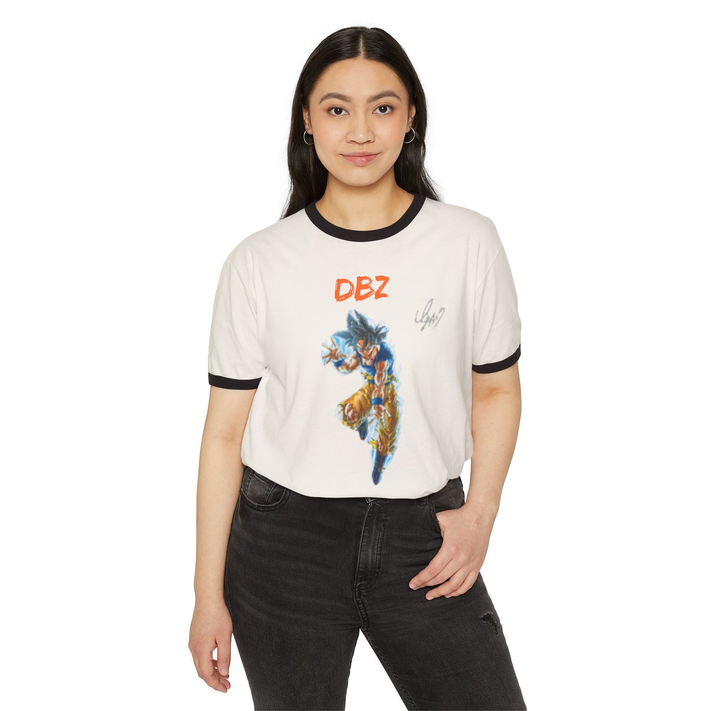 DBZ Unisex Cotton Ringer T-Shirt - Lightweight Anime Tee for Fans, Gift for Birthdays, Casual Wear, Conventions, and More