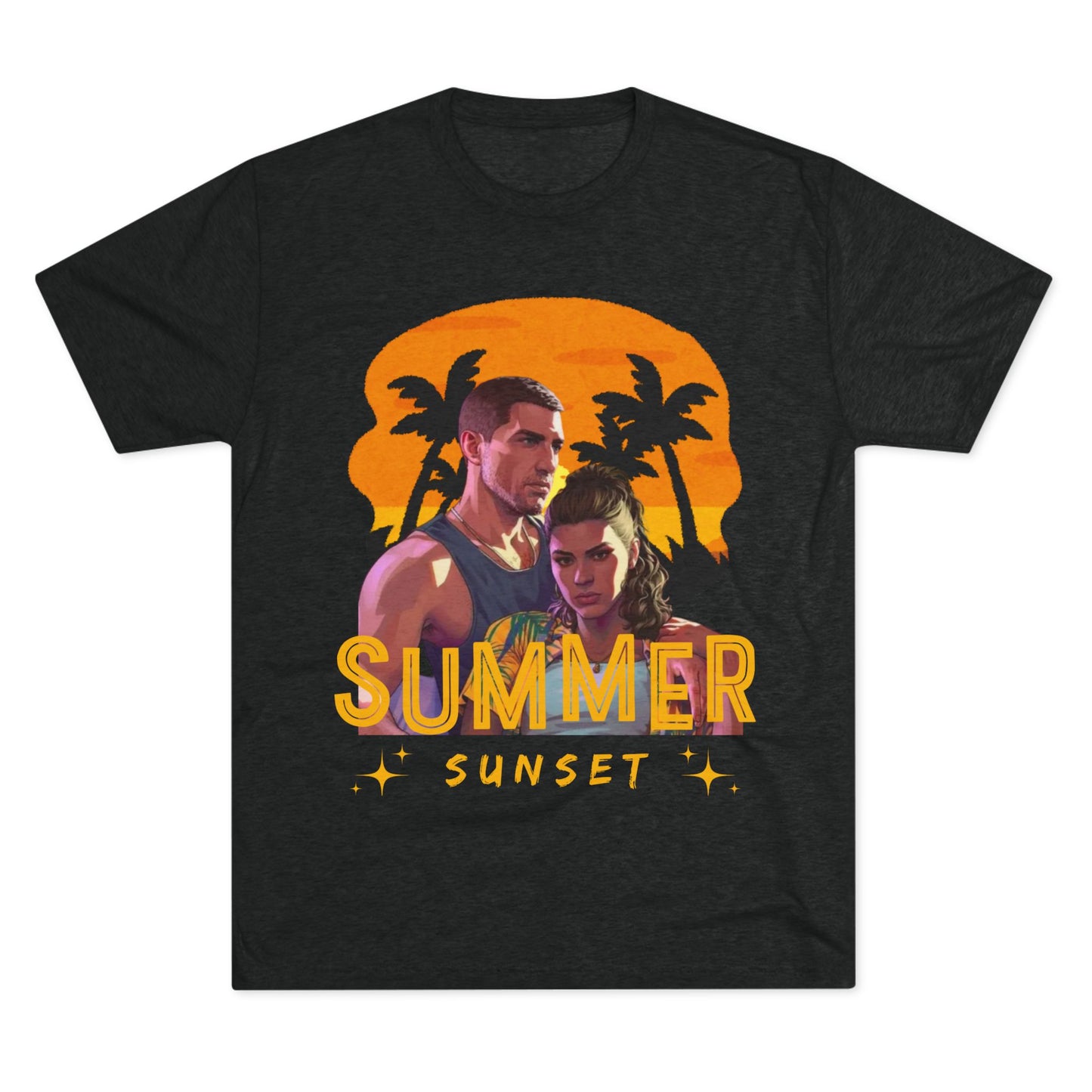 Summer Sunset Unisex Tee - Vintage Beach Vibe, Perfect for Vacation, Warm Weather, Casual Wear, Fun in the Sun, A Gift for Beach Lovers