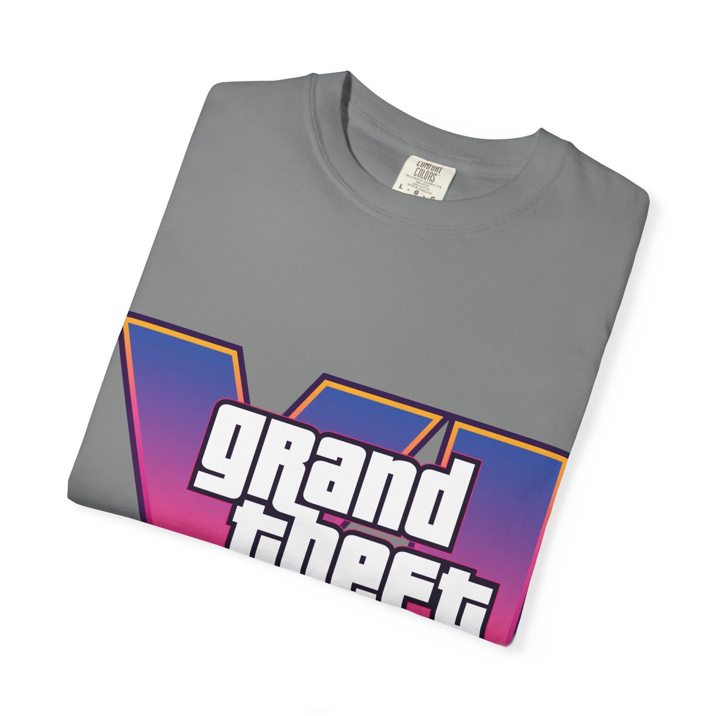 Grand Theft Auto VI Unisex Garment-Dyed T-Shirt, Gaming Tee, Retro Apparel, Casual Wear, Gift for Gamers, Streetwear