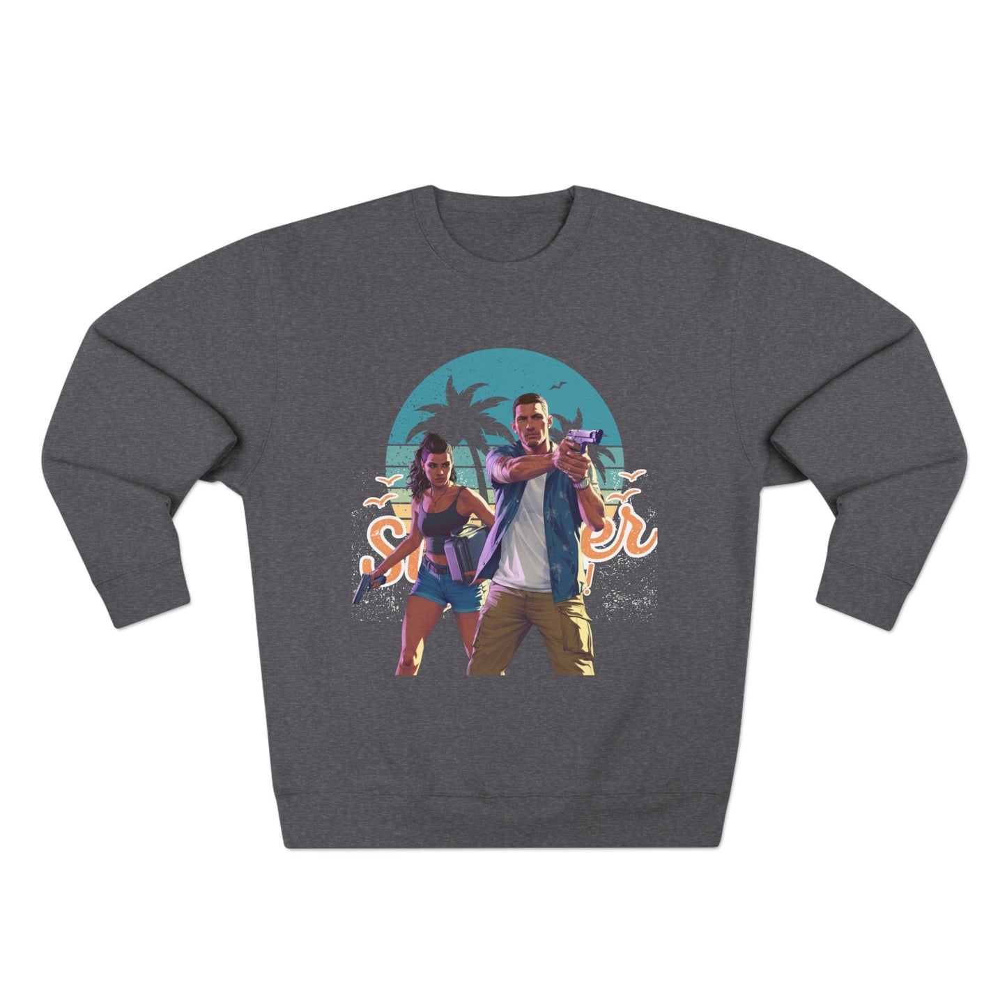 Tropical Vibes Sweatshirt - Summer Adventure Crewneck, Beachwear, Gift for Him/Her, Vacation Essentials, Casual Style, Graphic Apparel