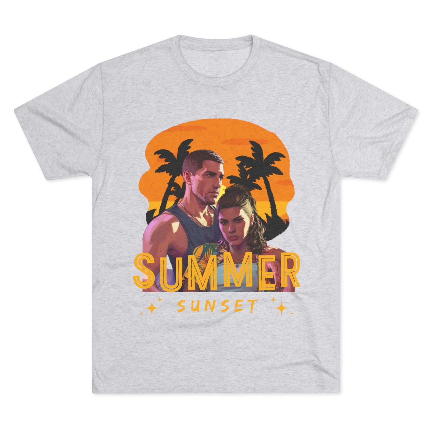 Summer Sunset Unisex Tee - Vintage Beach Vibe, Perfect for Vacation, Warm Weather, Casual Wear, Fun in the Sun, A Gift for Beach Lovers